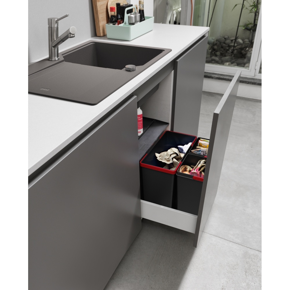 Система сортування відходів FRANKE Easysort450-1-2 Black (121.0494.150) Тип контейнер для сміття