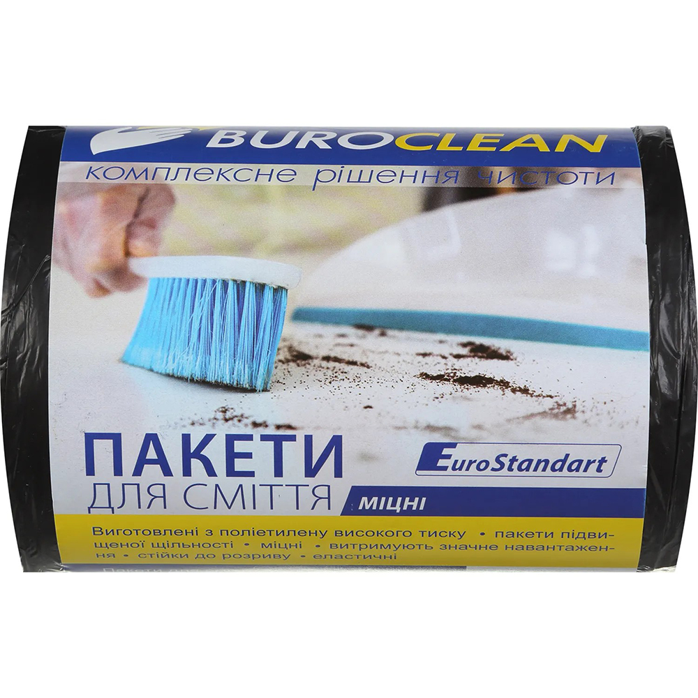 Пакеты для мусора BUROCLEAN EuroStandart 35 л 100 шт Black (4823078922861) Пакеты для мусора BUROCLEAN EuroStandart 35 л 100 шт Black (4823078922861)