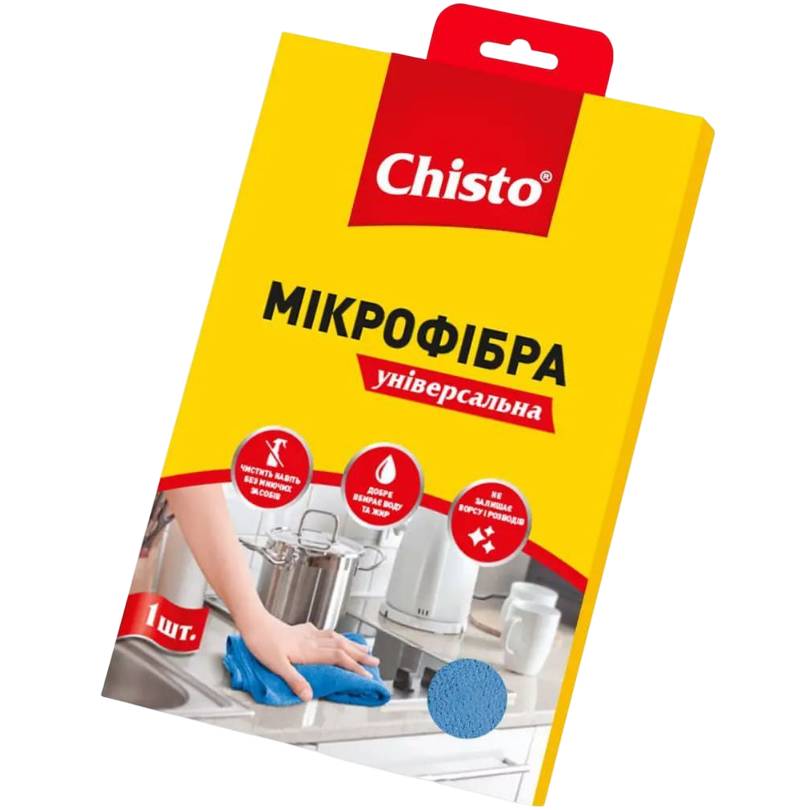 Салфетки для уборки CHISTO Микрофибра Универсальная 1шт (4820164151068) Салфетки для уборки CHISTO Микрофибра Универсальная 1шт (4820164151068)