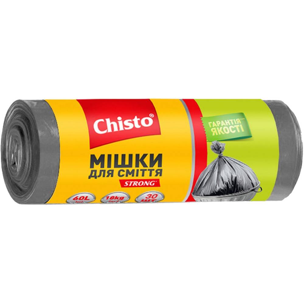 Пакеты для мусора CHISTO Strong 60 л 30шт (4823098408000)