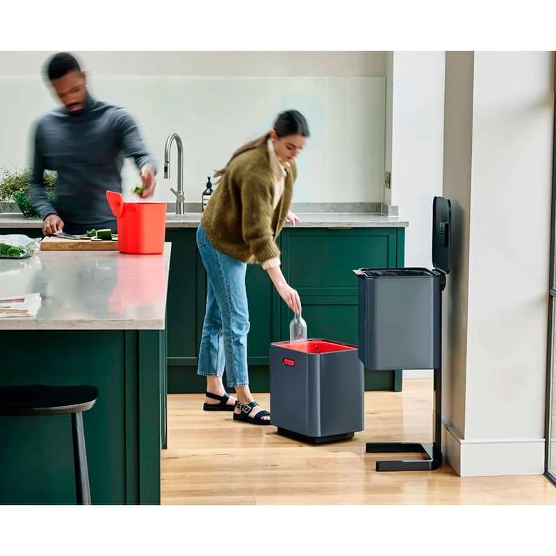 Контейнер для мусора JOSEPH JOSEPH Totem 60 л Black (30062) Внешний вид Контейнер для мусора JOSEPH JOSEPH Totem 60 л Black (30062)