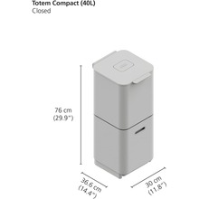 Контейнер для мусора JOSEPH JOSEPH Totem Compact 40 л Silver (30063)