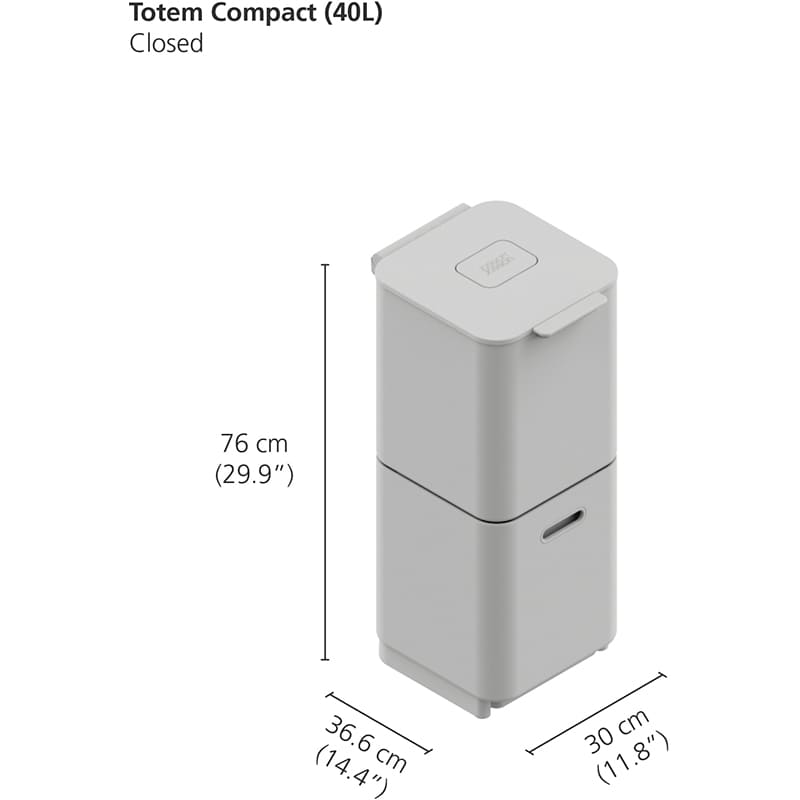 Контейнер для мусора JOSEPH JOSEPH Totem Compact 40 л Stone (30064) В Фокстрот Контейнер для мусора JOSEPH JOSEPH Totem Compact 40 л Stone (30064)