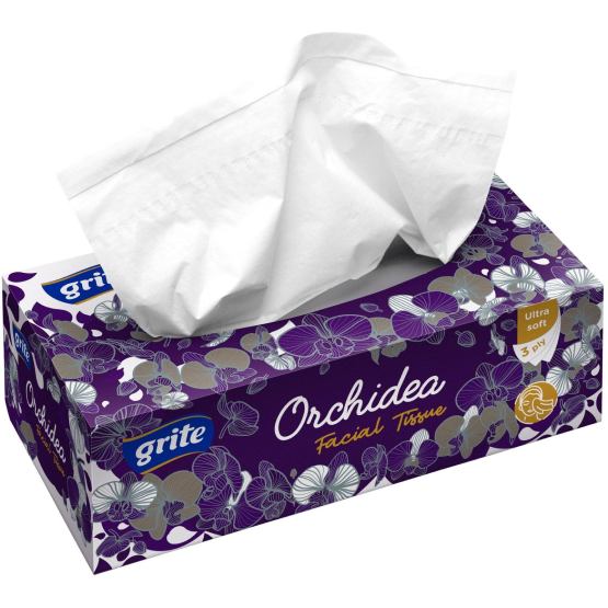 Салфетки GRITE Orchidea 3 слоя 100 шт White (4770023346138)