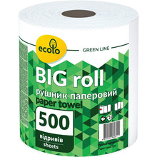 Папірні рушники RUTA Ecolo Big Roll 2 шари 500 відривів (4820202896111)