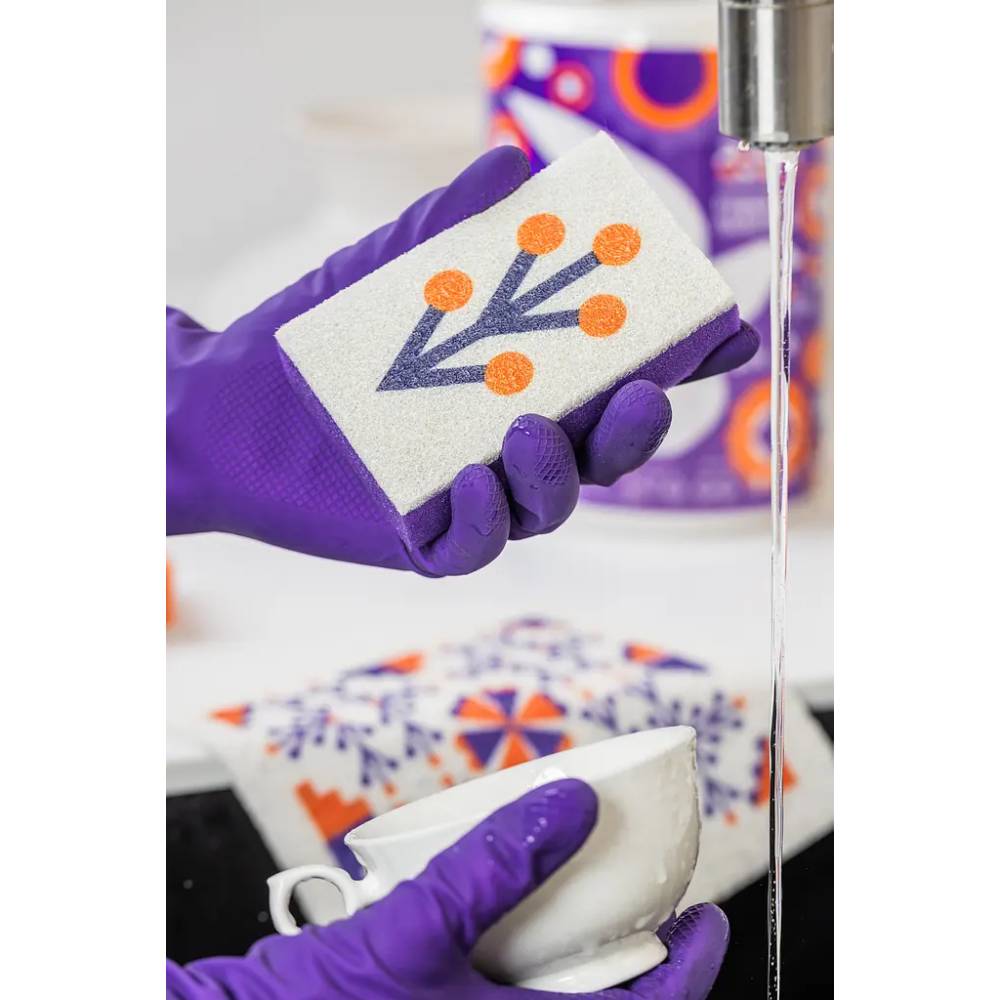 Губки кухонные ДОБРА ГОСПОДАРОЧКА коллекция Выбойка с принтом 2 шт (4820086523998) Материал  Поролон, Фибра