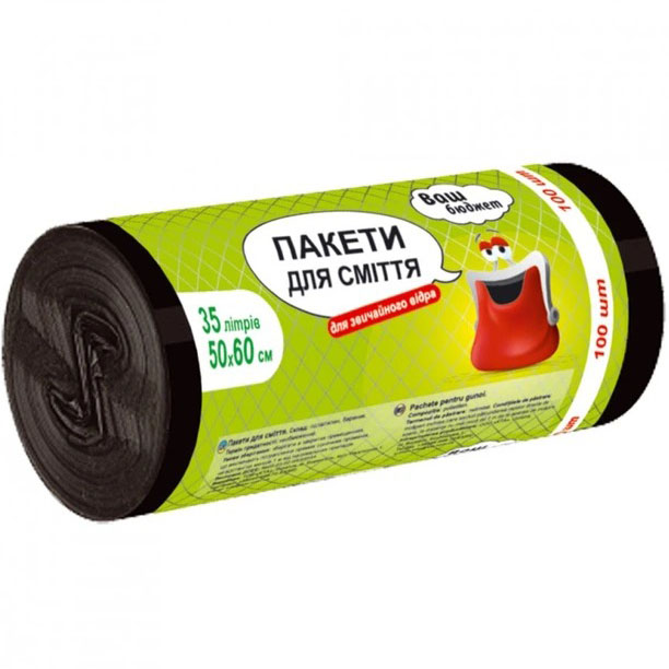 Пакети для сміття ВАШ БЮДЖЕТ 35 л 100 шт (4820012348138)