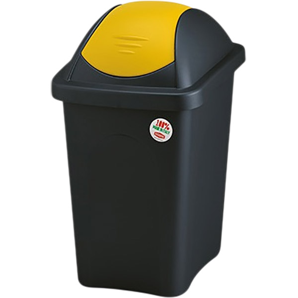 Відро для сміття STEFANPLAST Multipat 30 л Black/Yellow (70211)
