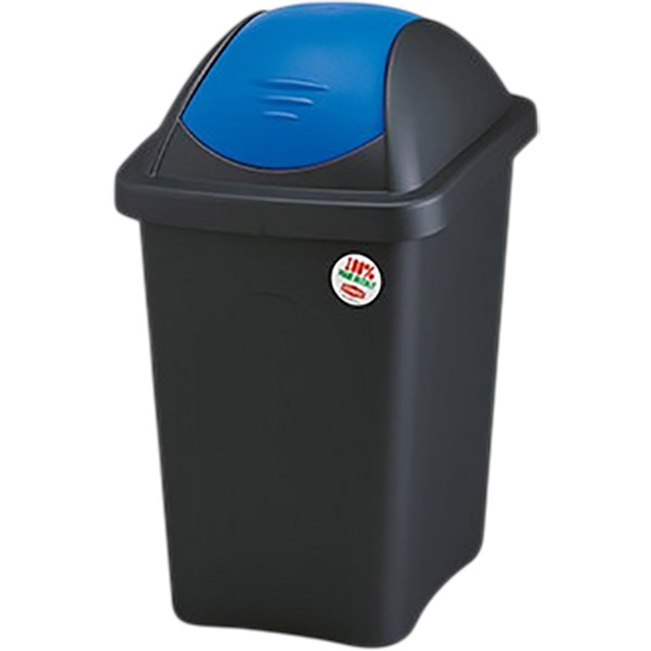 Відро для сміття STEFANPLAST Multipat 30 л Black/Blue (70212)