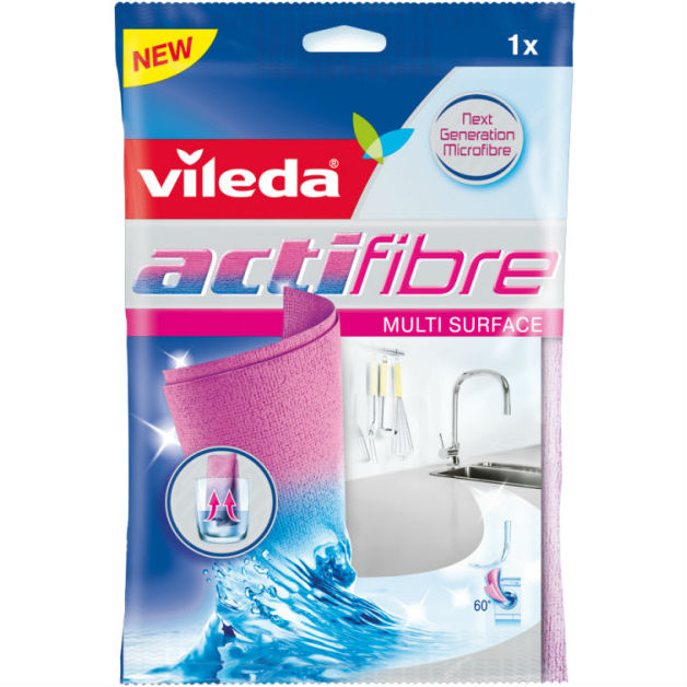 

Салфетка VILEDA ActiFibre (4023103185678), Серветка Актіфайбер з мікрофібр.ActiFibre