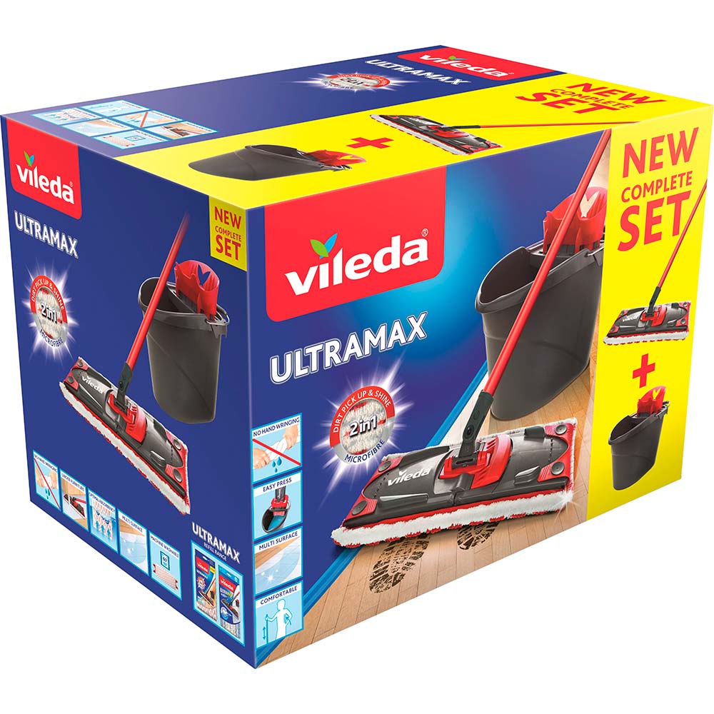 Набор для уборки Vileda UltraMax (4023103143890) Материал  держатель: металл; ведро: пластик, металл