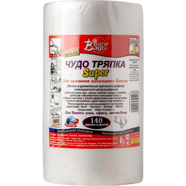 

Салфетка BAGI Чудо супер R 140 шт (7290003395538), Чудо супер-R140