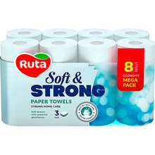 Бумажные полотенца RUTA Soft Strong 8 рулонов (4820202891079)