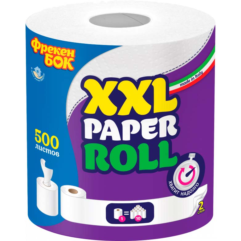 

Полотенца бумажные Фрекен БОК XXL кухонные двухслойные (4823071629484), Паперові рушники 500л 2ш XXL