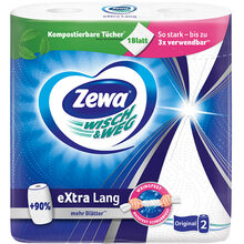 Паперові рушники ZEWA Wisch&Weg Extra Lang Original 2-шарові 2 шт (7322540833300/7322540973174)