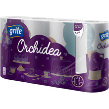 Бумажные полотенца GRITE Orchidea 3 слоя 4 рулона (4770023348408)