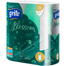 Бумажные полотенца GRITE Blossom 2 слоя 2 рулона (4770023348637)