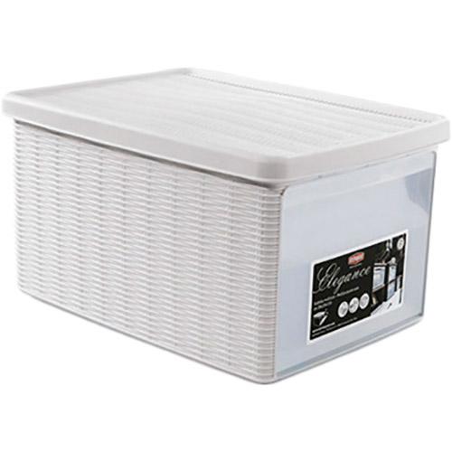 

Контейнер для хранения STEFANPLAST ELEGANCE White (30001), Ємність д/зберіган ELEGANCE біла 39х29х21см