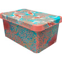 Контейнер QUTU STYLE BOX с крышкой CORAL 10 л