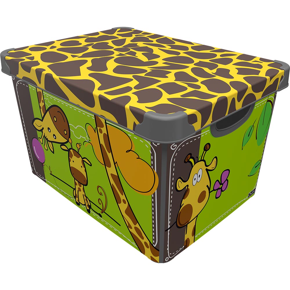 Контейнер QUTU STYLE BOX с крышкой GIRAFFE 20 л