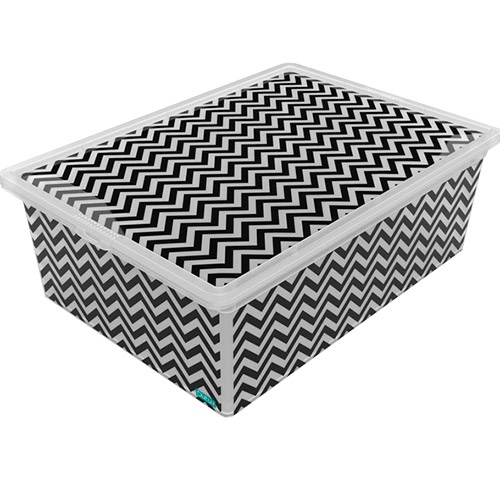 Контейнер QUTU LIGHT BOX ZIG ZAG 10 л