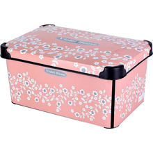Контейнер VIOLET HOUSE DECOR 0647 PINK FLOWERS 10 л
