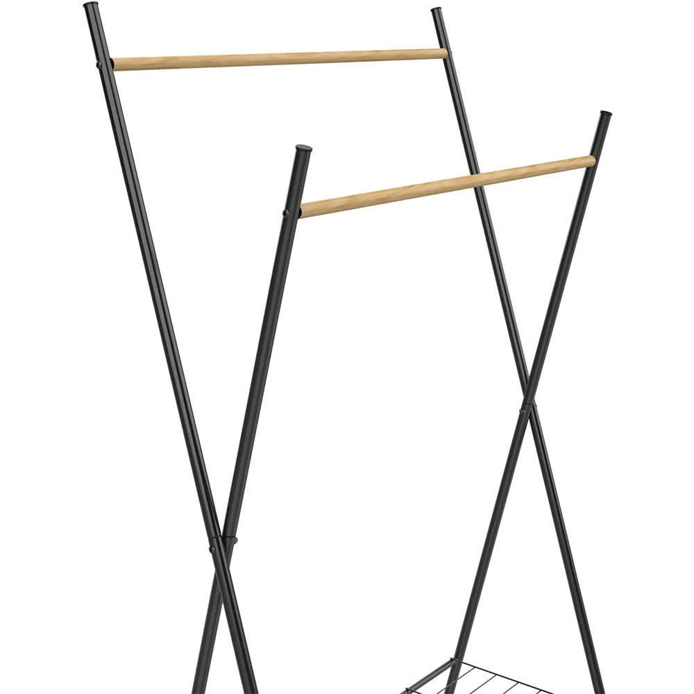 Стійка для одягу Casa Si Garment Rack Bamboo Black (CS92309W04) Розміри 153 x 68.5 x 45.5