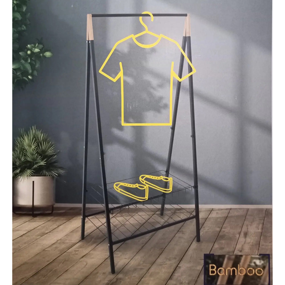 Стойка для одежды Casa Si Garment Rack Bamboo Black (CS92308W04) Тип стойка для одежды