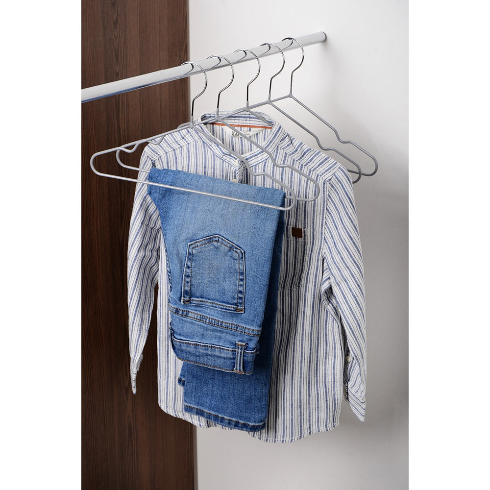 Фото 3 Набір вішалок IDEA HOME KIDS 8шт Light Grey (6900070430377)