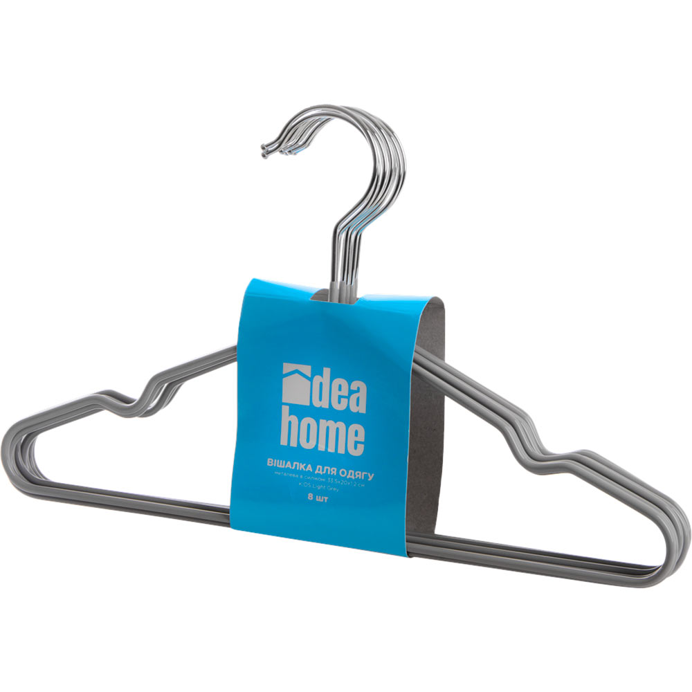 Набір вішалок IDEA HOME KIDS 8шт Light Grey (6900070430377) Набір вішалок IDEA HOME KIDS 8шт Light Grey (6900070430377)