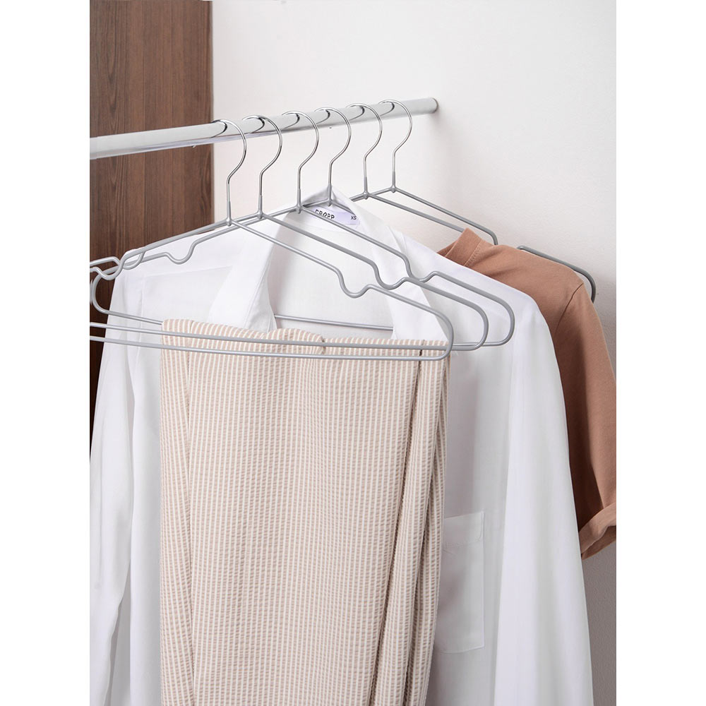 Фото 3 Набір вішалок IDEA HOME 8 шт Light Grey (6900070430346)
