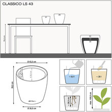 Вазон LECHUZA 14290 Classico Color LS 43 White (14290)