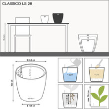 Вазон LECHUZA Classico Color LS 28 Мускатний (14273) (4008789142733)