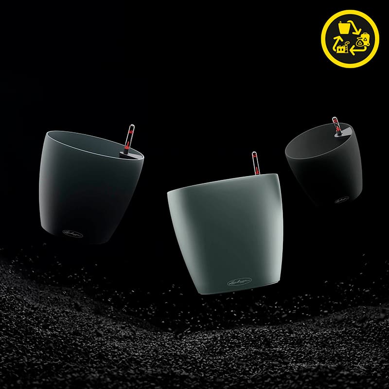 Внешний вид Вазон LECHUZA CLASSICO Color ECO 60 Grey (4008789189530)