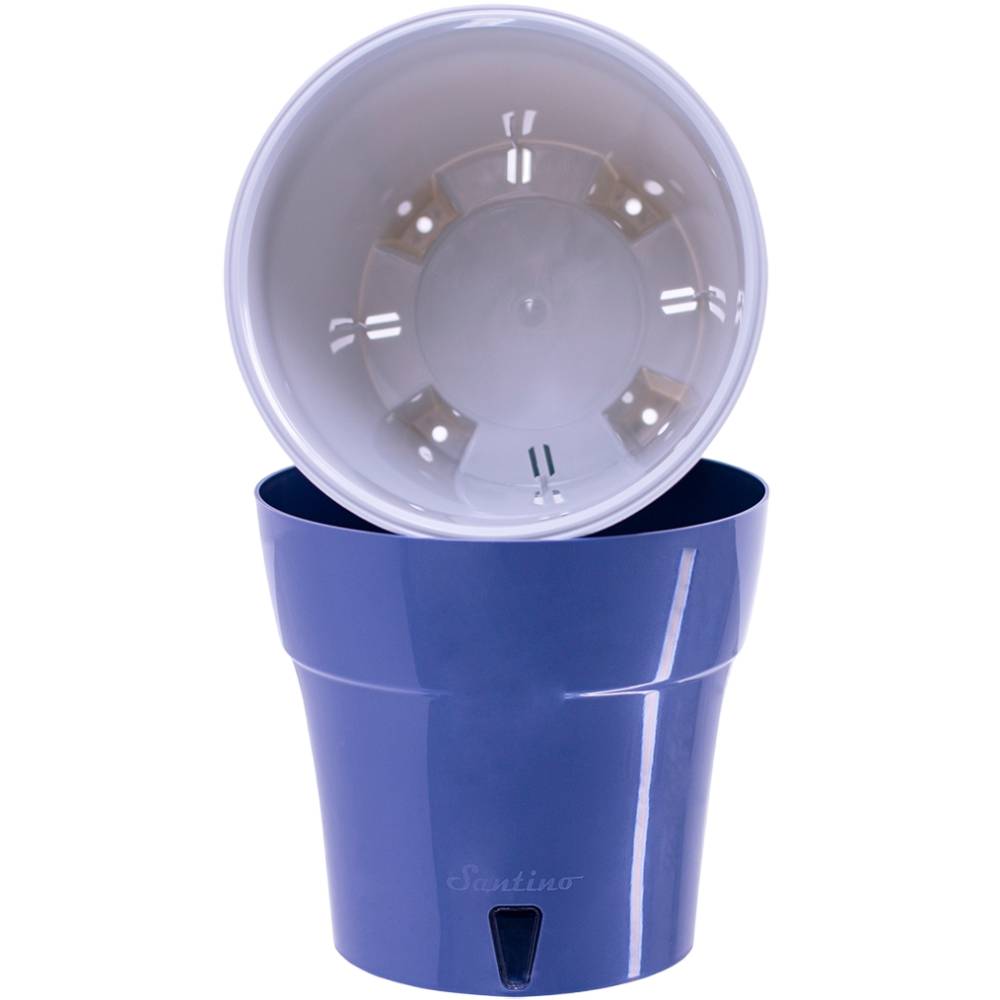 Вазон SANTINO Dali 2,1 л Light Green (2022738) Дополнительно Диаметр: 16,5 см; Объем: 2,1 л; Подставка: нет; Автополив: да;