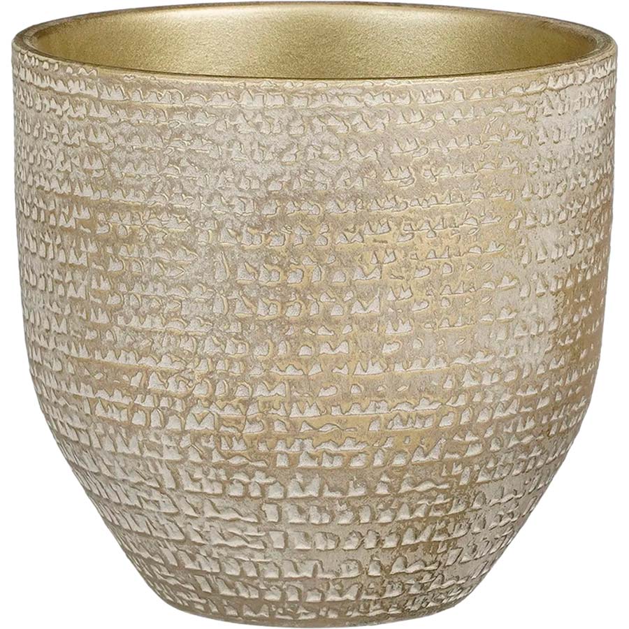 Кашпо EDELMAN Carrie pot round 20см Champagne Metallic  (1133436)