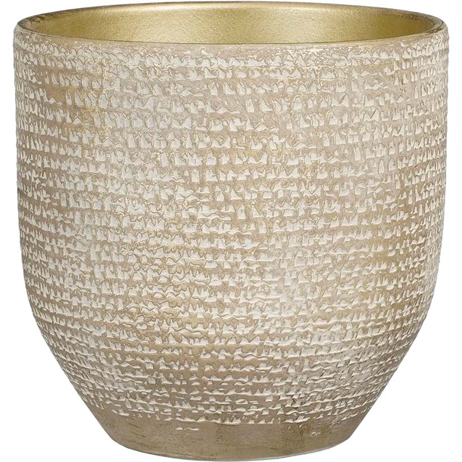 Кашпо EDELMAN Carrie pot round 24см Champagne Metallic (1133437)