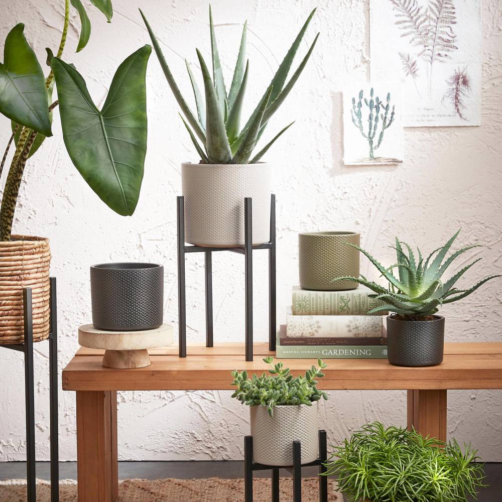 Кашпо EDELMAN Era Pot Round Рельєфний 2,3 л White (1051624) Матеріал кераміка