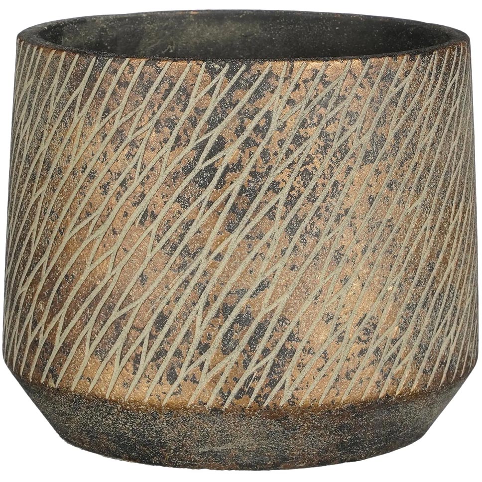 Кашпо EDELMAN Camino pot round 17 см dark/brown (1163939)