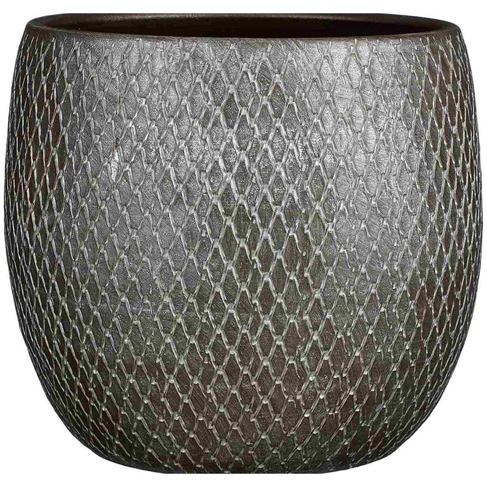 Кашпо EDELMAN Madeira pot round 23 см silver (1167611)