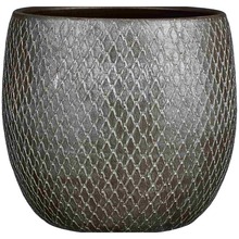 Кашпо EDELMAN Madeira pot round 23 см silver (1167611)
