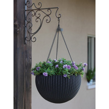 Горшок для растений KETER Rattan hanging sphere Grey