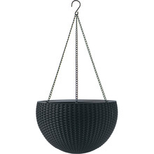Горшок для растений KETER Rattan hanging sphere Grey