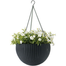 Горшок для растений KETER Rattan hanging sphere Grey