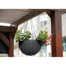 Горшок для растений KETER Rattan hanging sphere Grey