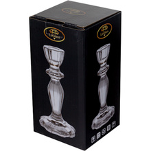 Свічник LEGLASS 8.2 x 8.2 x 15.5см, прозорий (355-297)