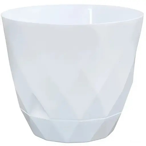 Горщик для рослин VIOLET HOUSE (0199 PRIZMA WHITE д/квітів із внут.зливом води 3 л)
