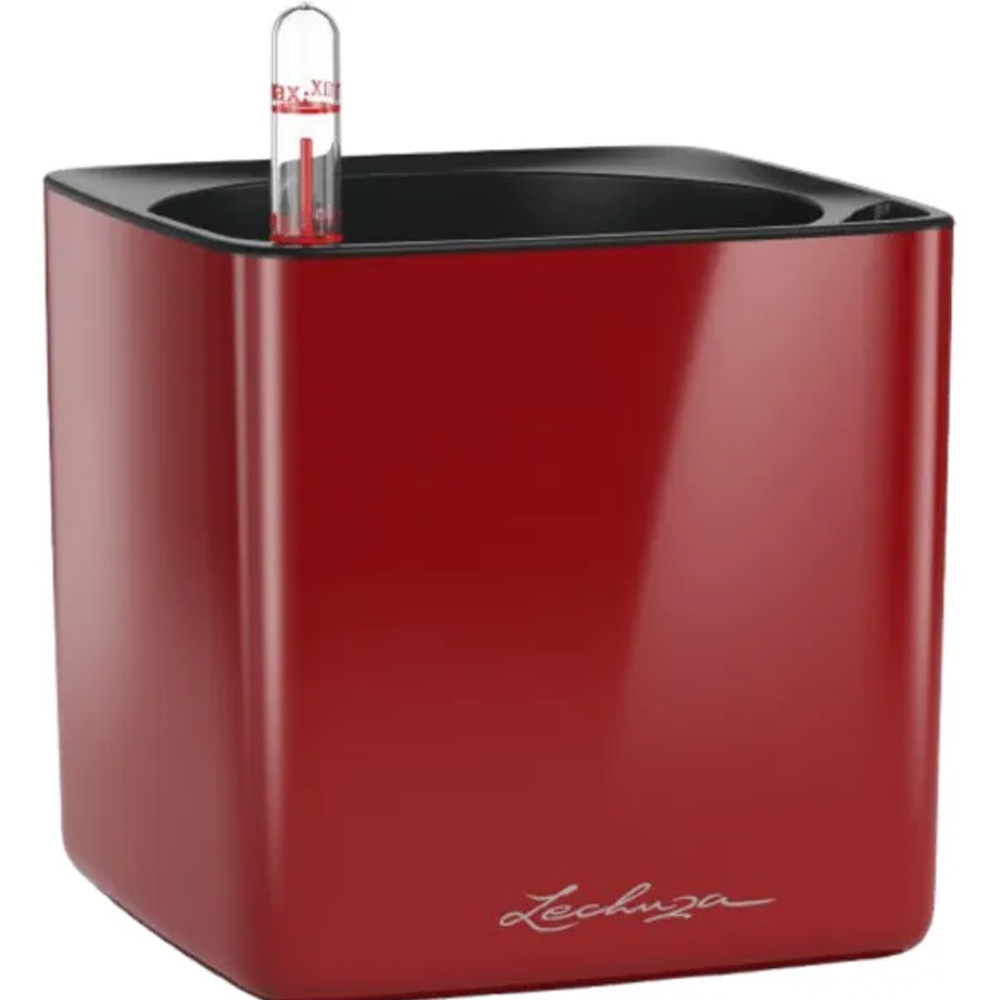 Горшок для цветов LECHUZA  Cube Glossy 14 Red (13512)