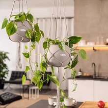 Підвіс для кашпо LECHUZA Macrame Cotton PURE 120 White (13897)