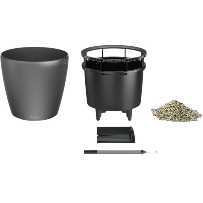 Горшок для растений LECHUZA Classico Premium LS 21 Anthracite (16023) Материал пластик